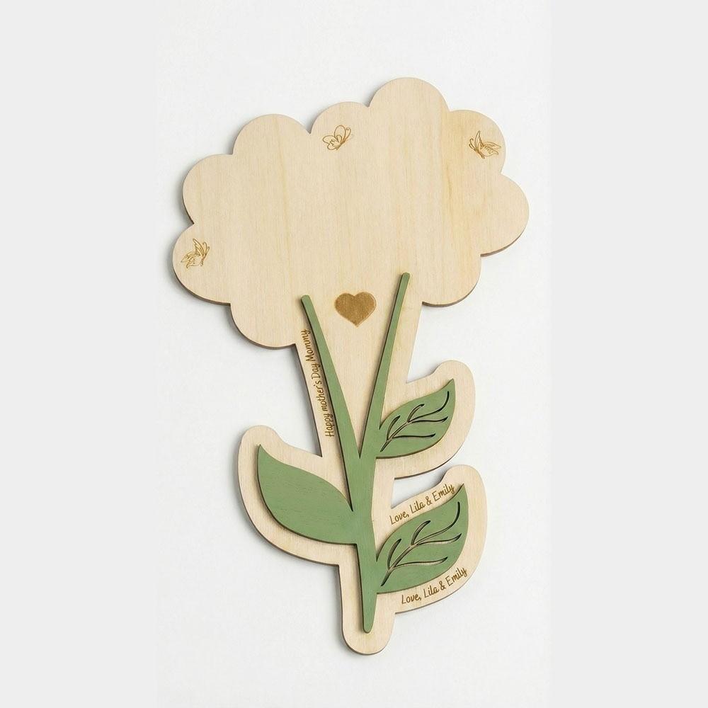 Flower Shape DIY Painting Crafts Handmade Table Decoration Wooden Ornament  Classroom Activity