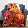 1pc Capybara, Floral Print Soft & Warm Polyester Knit Blanket, Digital Printed, All-Season Throw for Napping, Traveling, Sofa yy250906026