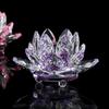 European Style Crystal Lotus Heart Ornament for Temple Living Room Office Desk Jewelry Cabinet Decoration Small Craft Flower