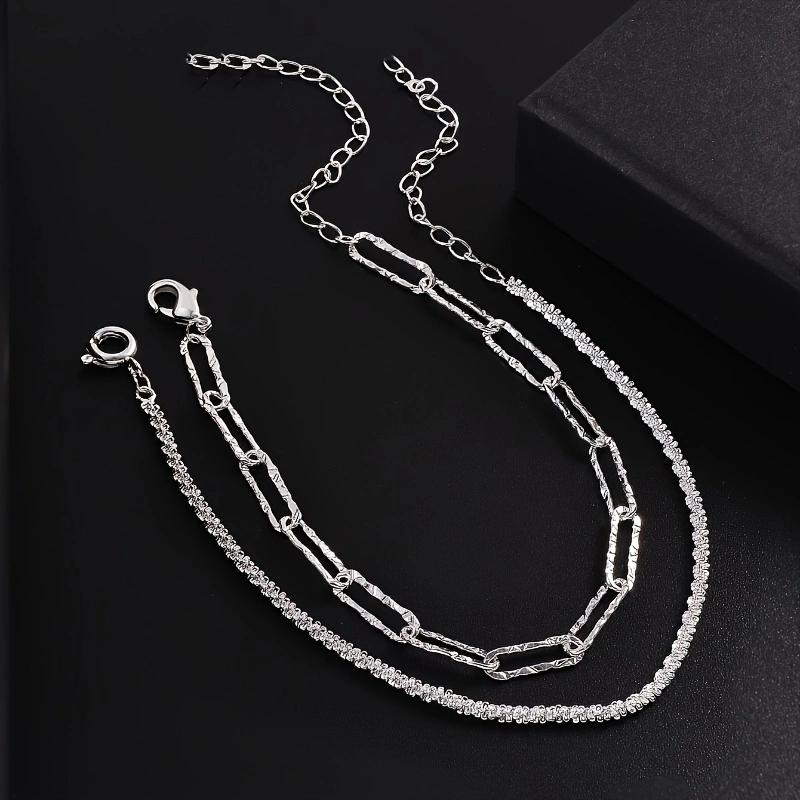 Two Piece Set of Shimmering Bracelets for Women, Sweet and Simple Layered Bracelets