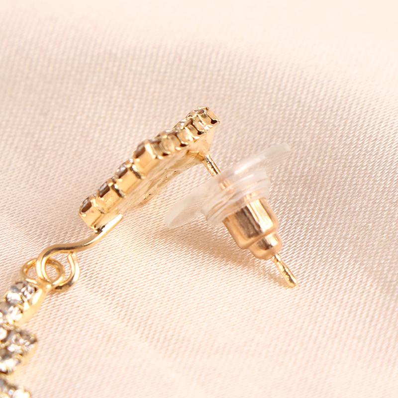 S925 Silbernadel Klassische Glänzende Ohrringe Damen Überlange