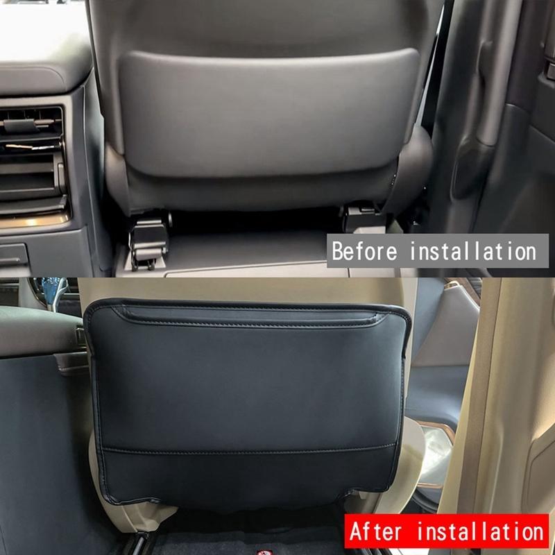 For Toyota Alphard/Vellfire 40 Series + Car Rear Seat Anti-Kick Leather Interior Accessories Component Seat Antikick Pad