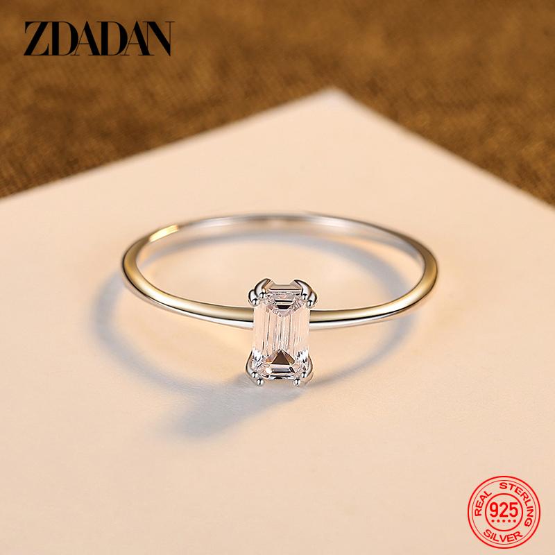 

925 Sterling Silver Diamond Ring for Women Fashion Wedding Jewelry Gift 5