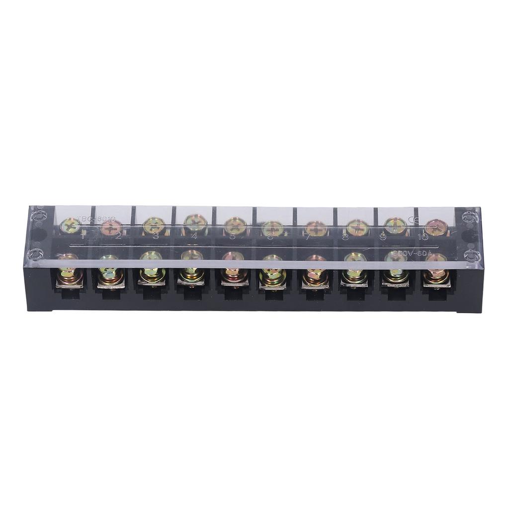 Terminal Strip Dual Rows High Current Screw Terminal Block with Cover for Power Distribution System