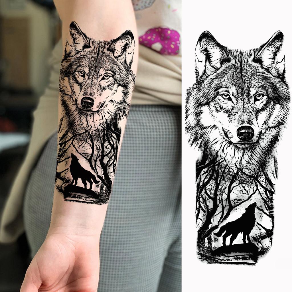 1 Sheet Creative Lion Tiger Family Temporary Tattoos Realistic Eagle Owl Animals Tatoos Waterproof Fake Tattoo Sticker Last Long