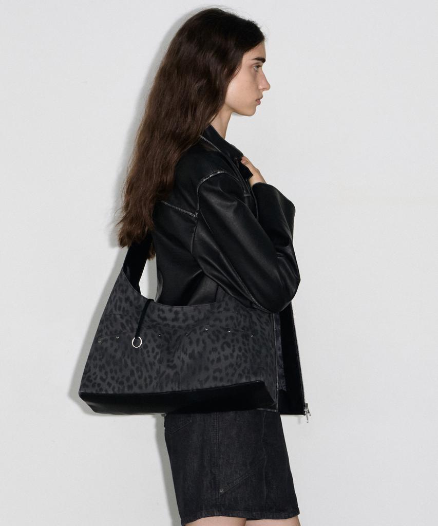 Fennec Bash Slouchy Bag - Leopard Black