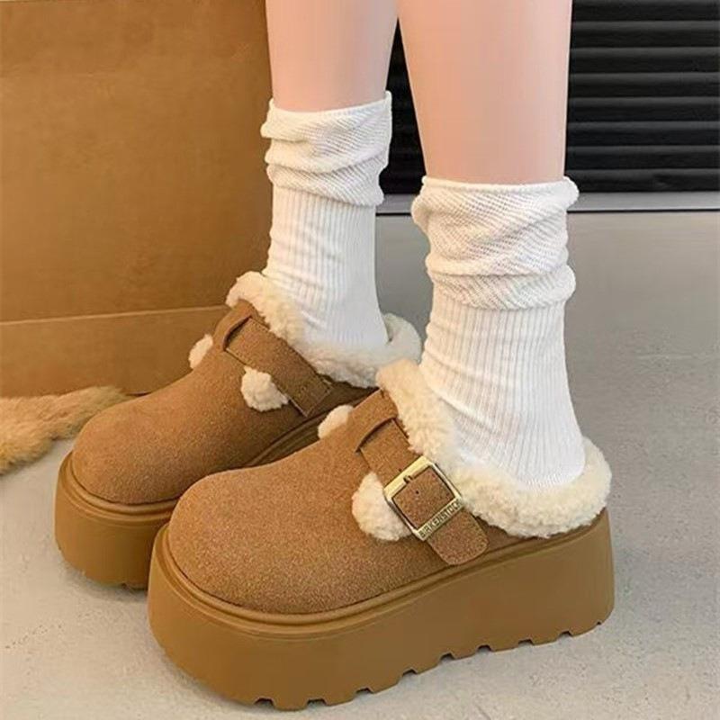 High-top Shoes with A Headband and Half-slipper Women's Shoes, New Style, Lazy Person's Padded Cotton
