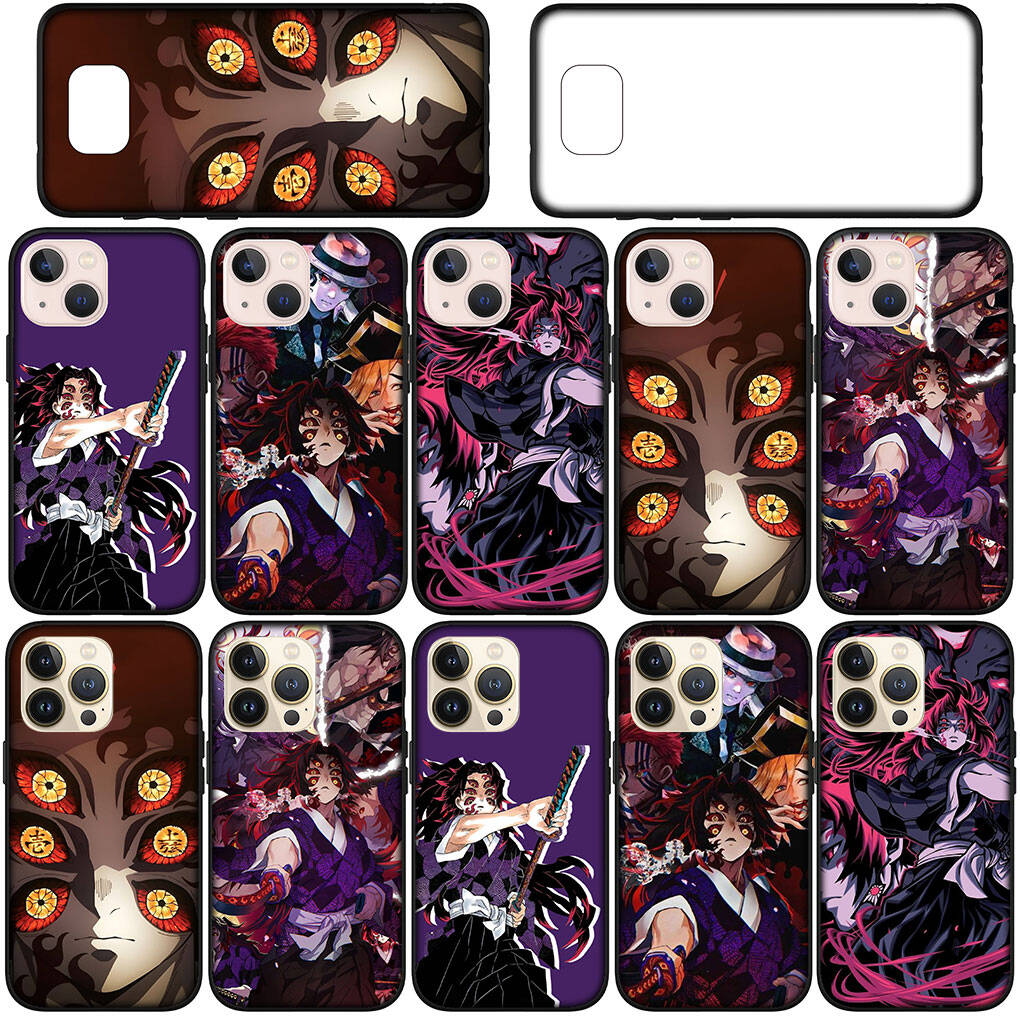 Cover for iPhone 17 16 15 Xiaomi Poco Redmi Note 14 13 12 11 Pro 16e Samsung Galaxy S25 S24 S23 OPPO Huawei Cartoon Demon Slayer Kokushibo Phone Case