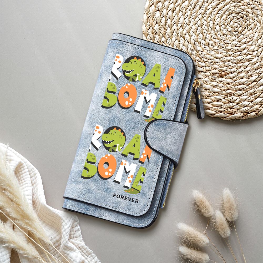 Roarsome Dinosaur Cute Wallet Fashion Long Purse Casual Card Holder