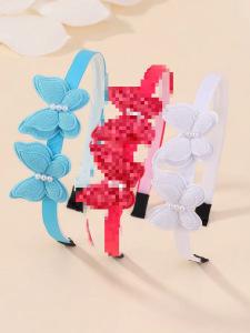 Cross-Border European American Children s Hair Accessories Set Double Layer Butterfly Heart-Shaped Bowknot Macaron Headband