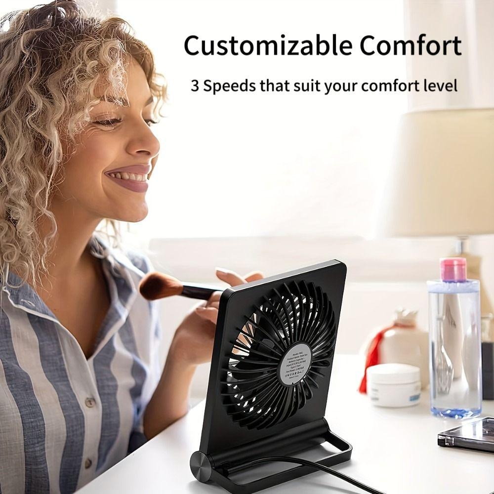Folding Desk Fan Lightweight Ultra-thin Mini Fan Table Fan Small USB Fan  Outdoor