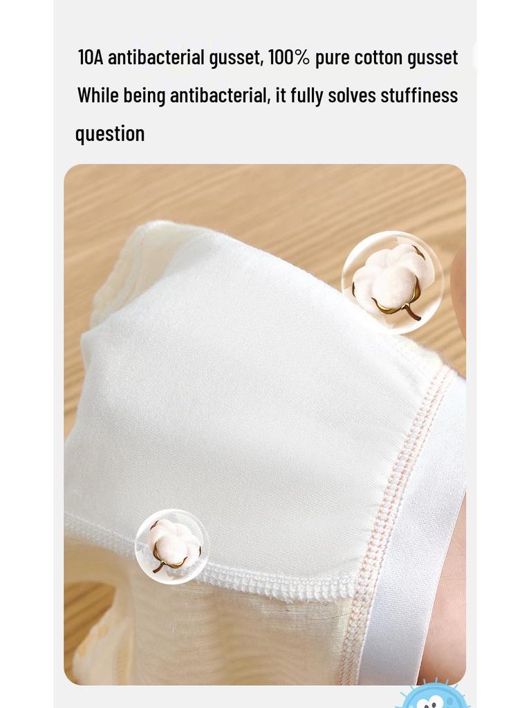 Children's Class A Pure Cotton Boxer Briefs, Antibacterial, 100% Cotton Crotch