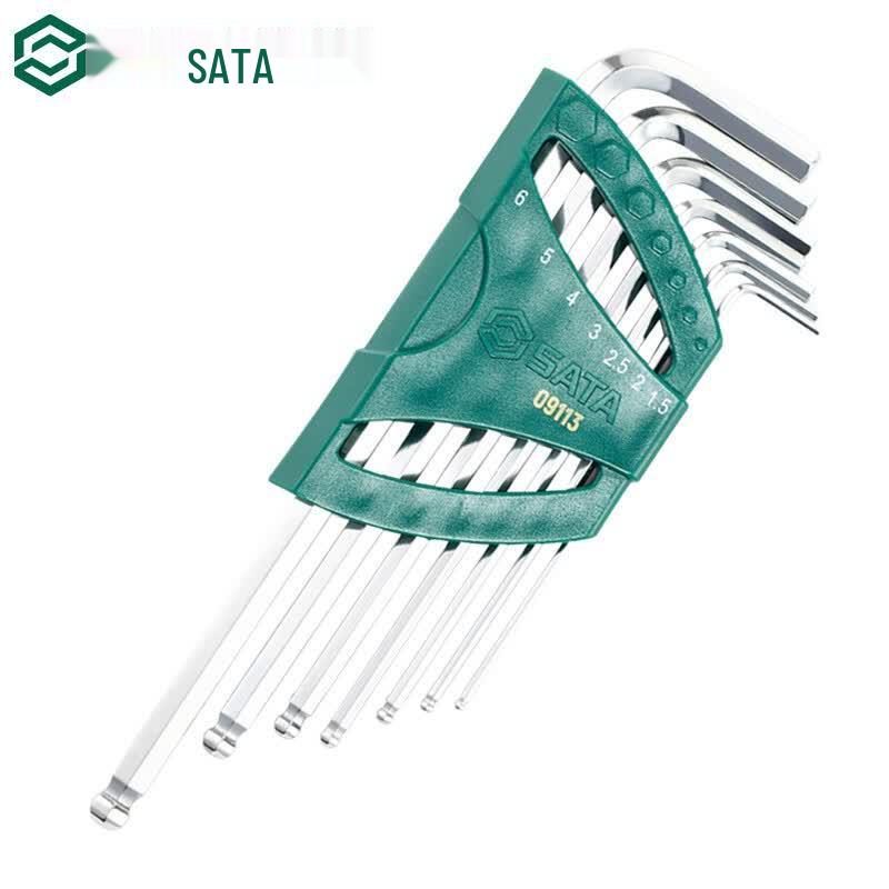SATA 09113 Extended Ball-End Metric Hex Key Set (7-Piece)