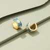 Geometric Alloy Unique Earrings With Artificial Stones Elegant Womens Jewelry