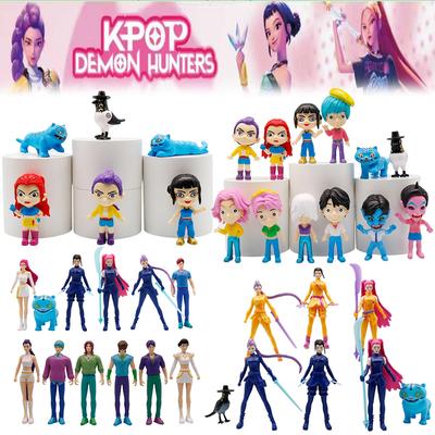 12 Stück/Set K-Pop Dämonenjäger Figuren Modell Spielzeug PVC Cartoon Gaming Zubehör Schreibtisch Dekoration Sammlerfiguren Modell Spielzeug Für Kinder