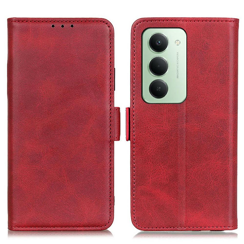 For Xiaomi Redmi 15 5G (Global) (169mm) Case Stand Cowhide Texture PU Leather Phone Cover