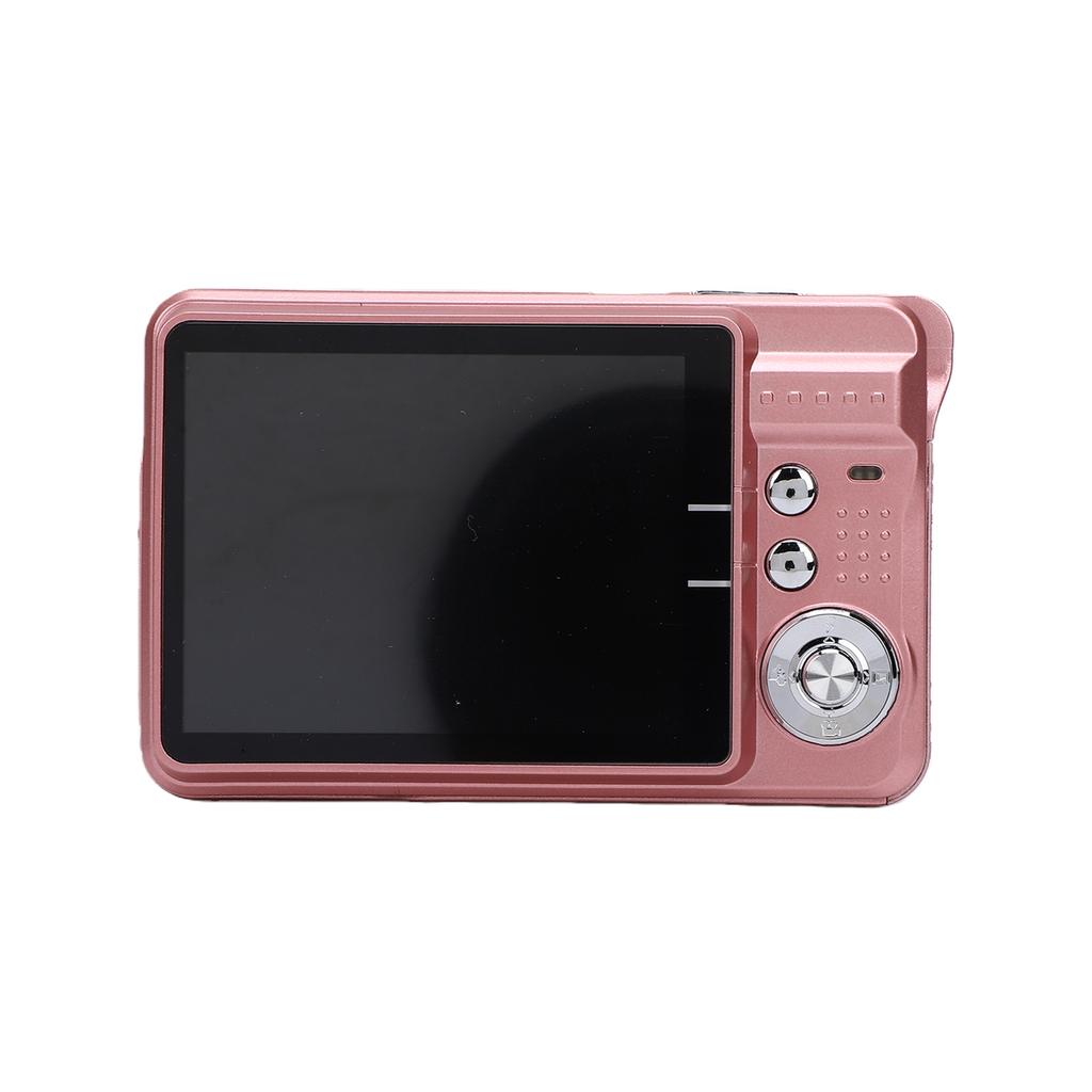 Digital Camera 4K 8X Zoom 48MP Pink Vlog Camera 2.7in Screen Video Camera Simple Camera for Travel Family Photography