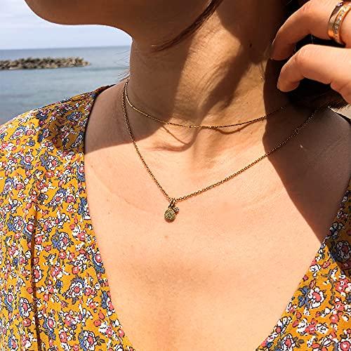 July Hawaiian Jewelry Necklace, Scroll, Coin, and Wave Design, 2-Way, Men's and Women's, Hypoallergenic, Surgical Stainless Steel, Gift, Instagrammabl