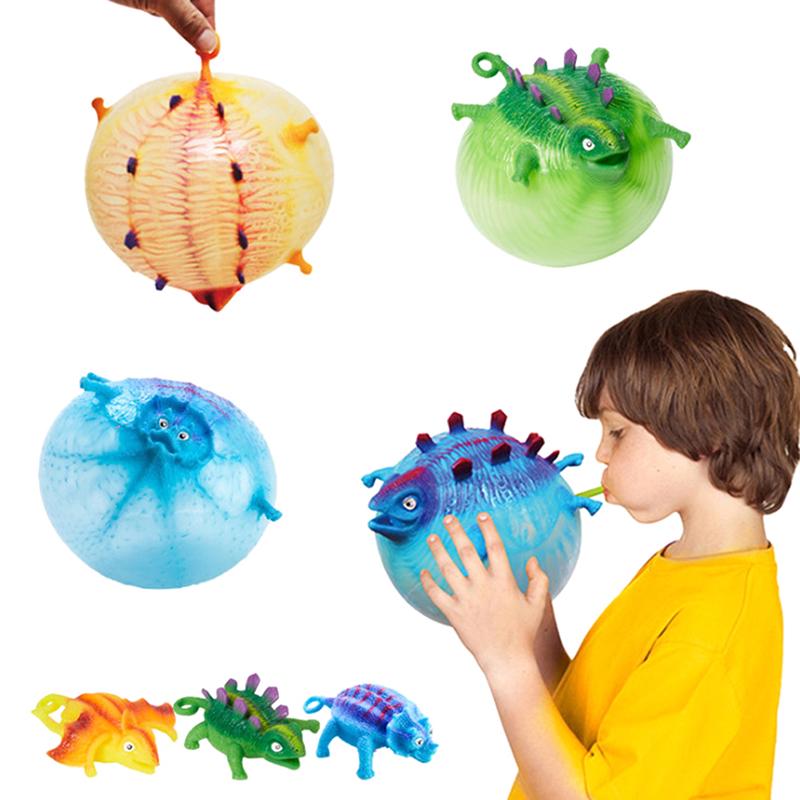 1Pc Dinosaur Toy Antistress Inflatable Animal Toy Squeeze Soft Ball Balloon Toy
