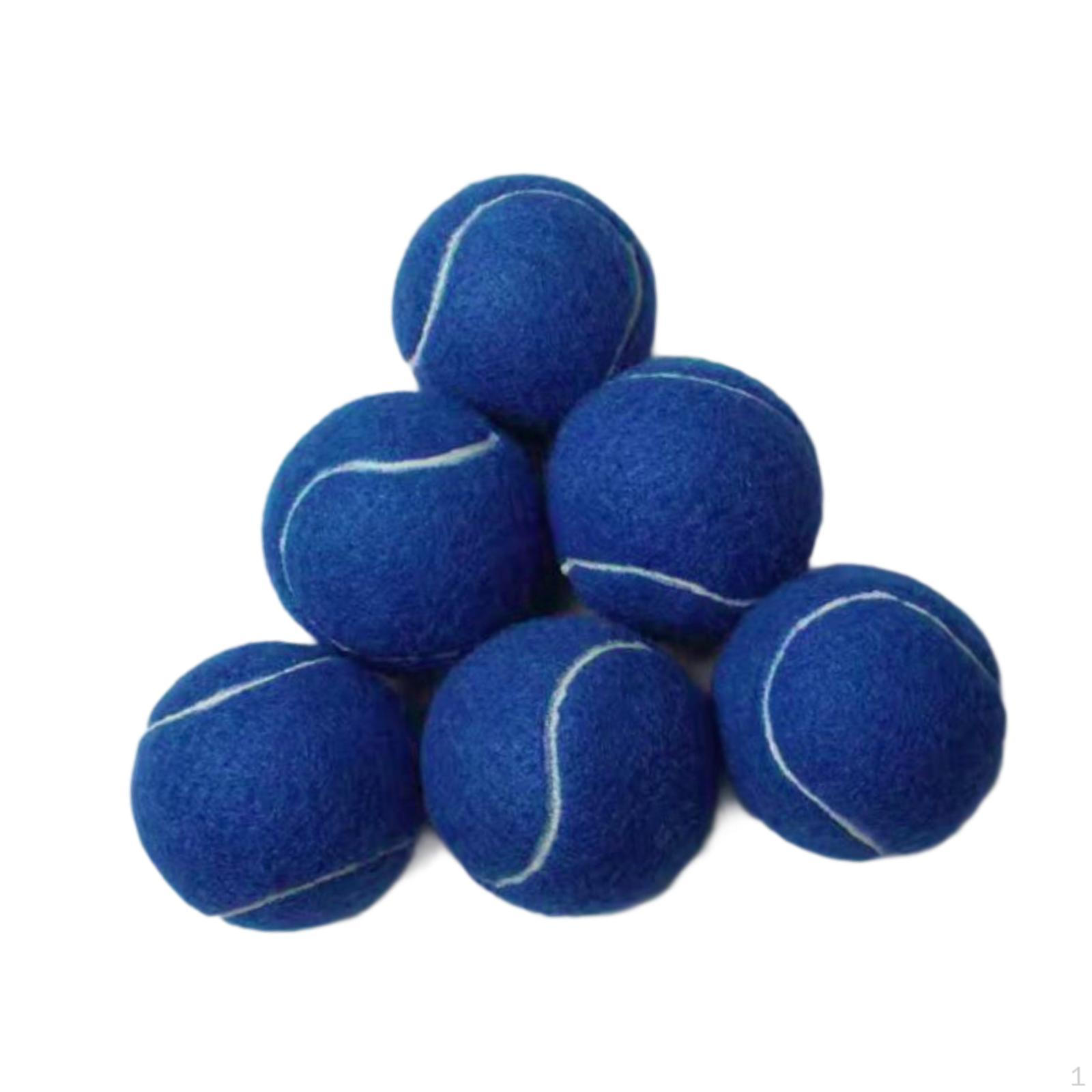 

6 шт тенісних м ячів діаметром 2,52 дюйма іграшка для відскоку собак, стійка до тренування синій