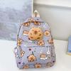 Nylon Capybara Backpack Thickened Large Capacity School Bag Cute Cartoon Animal Daypack  Unisex