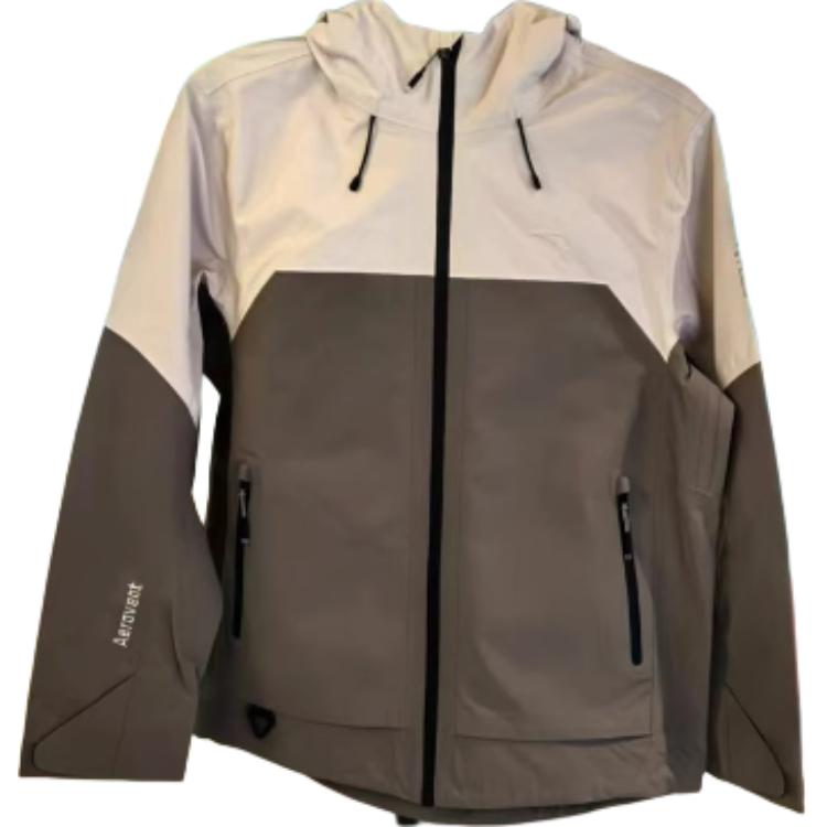 ANTA Outdoor Collection Windbreaker Jackets Men s Earth Umber/Chalk Hooded Moderate 152446601-1 2XL