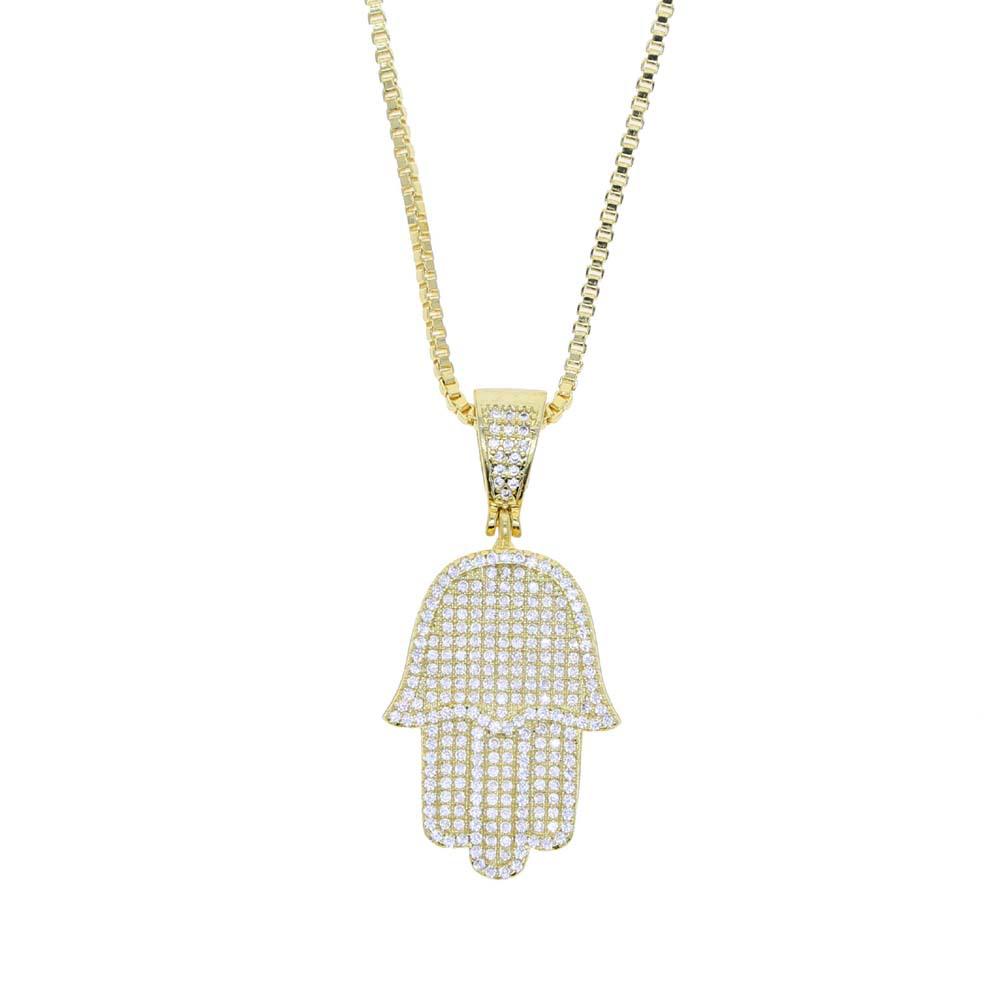 

Подвеска-рука Хамсы с цирконом - Мужские хип-хоп украшения