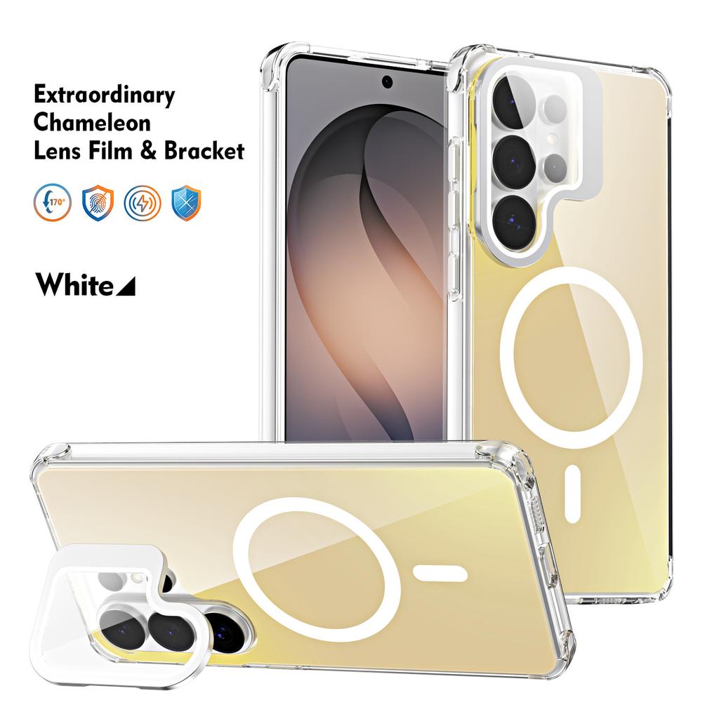 Applicable To Samsung S26Ultra Four-corner Anti-drop Chameleon Magnetic Mobile Phone Case S25Ultra Bracket A57 Set