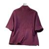 Women's Summer Zen Cotton Linen Shirt: Oblique Lapel, Frog Button, Short Sleeve