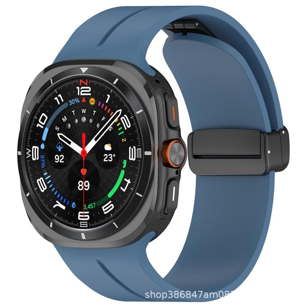 Samsung Galaxy Watch7 Ultra Silicone 47MM Grooved Magnetic Buckle Wristband