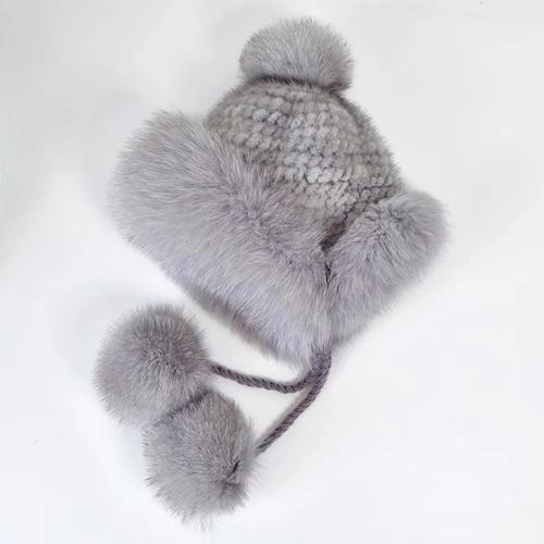 Fox Hair Lei Feng Hat Women's Winter Thickened Warm Mink Fur Hat Women's Korean Version Versatile Mink Ear Cap