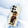For Samsung Galaxy S25 Ultra Case Cool Bear Pattern Printing Straight Edge TPU Phone Back Cover