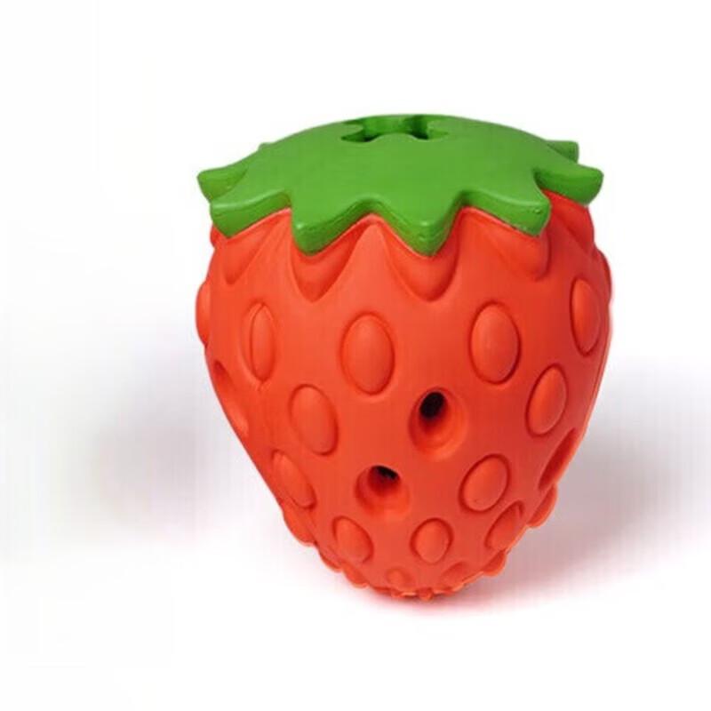 Strawberry Leaky Food Pet Chew Toy Set