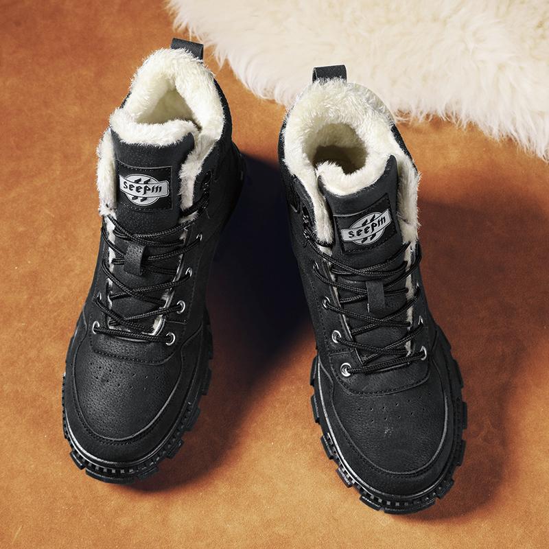 Мужская амортизирующая противоскользящая износостойкая модная хлопковая обувь со средним — фото 18