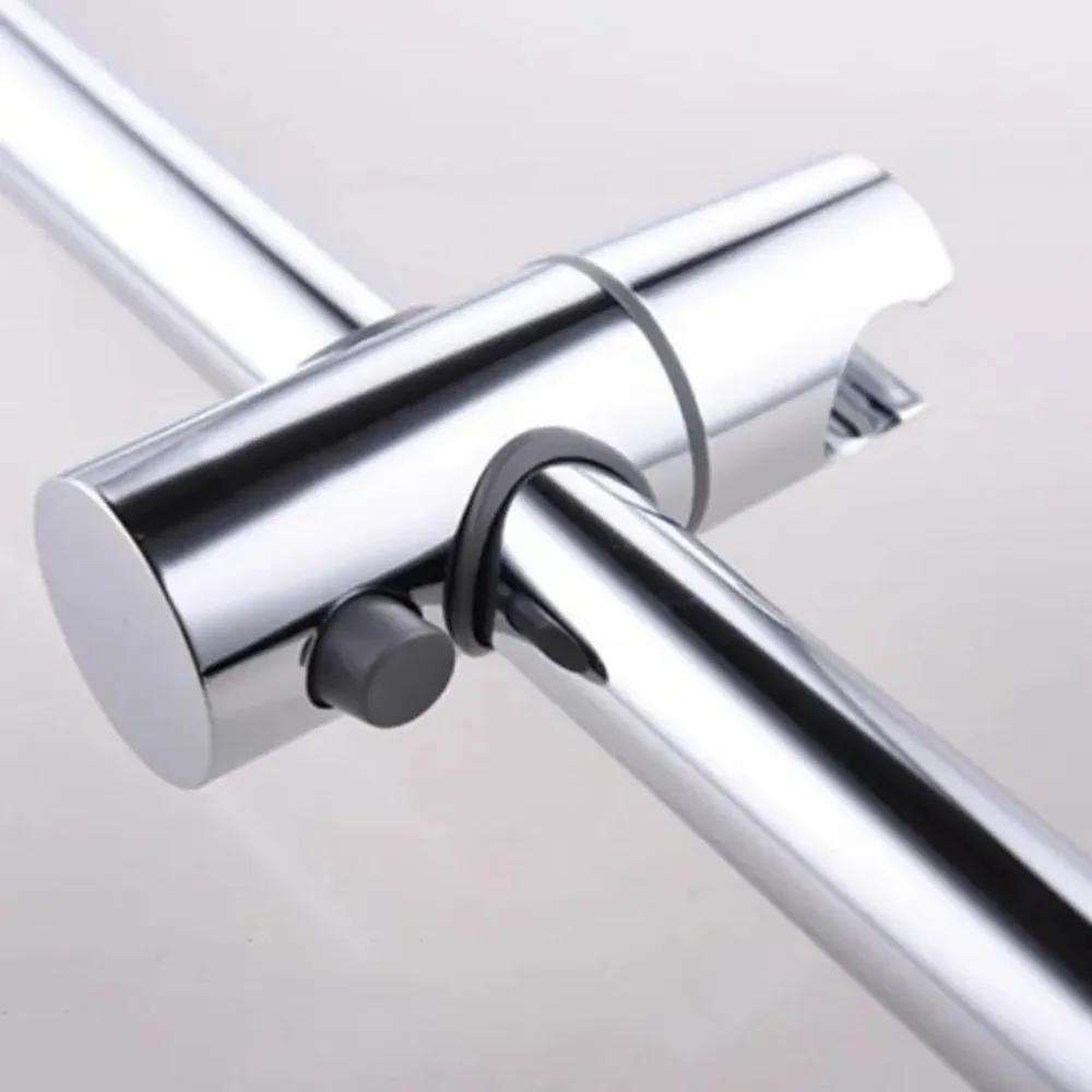 Shower Rail Slide Adjustable Hand Bracket for Slide Bar 18-25MM Diameter Polished Chrome Replacement Handheld Shower Head Holder