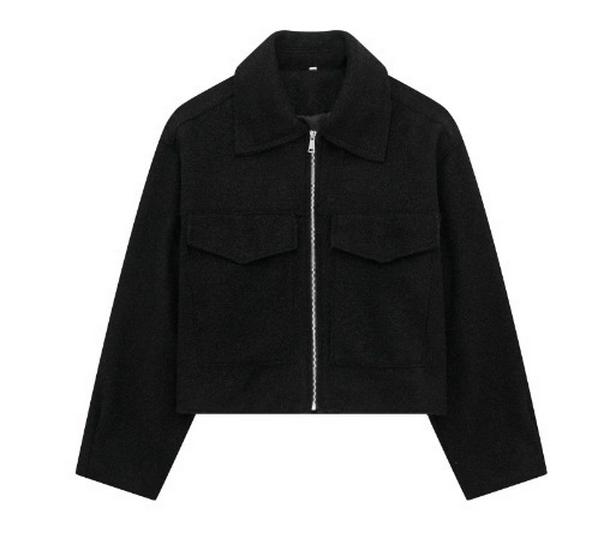 European Size Women's Autumn/Winter Tweed Lapel Jacket - Street Style Fashion