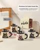 Customized Ceramic Cat Mug with Lid - Cute Office Coffee Cup Gift