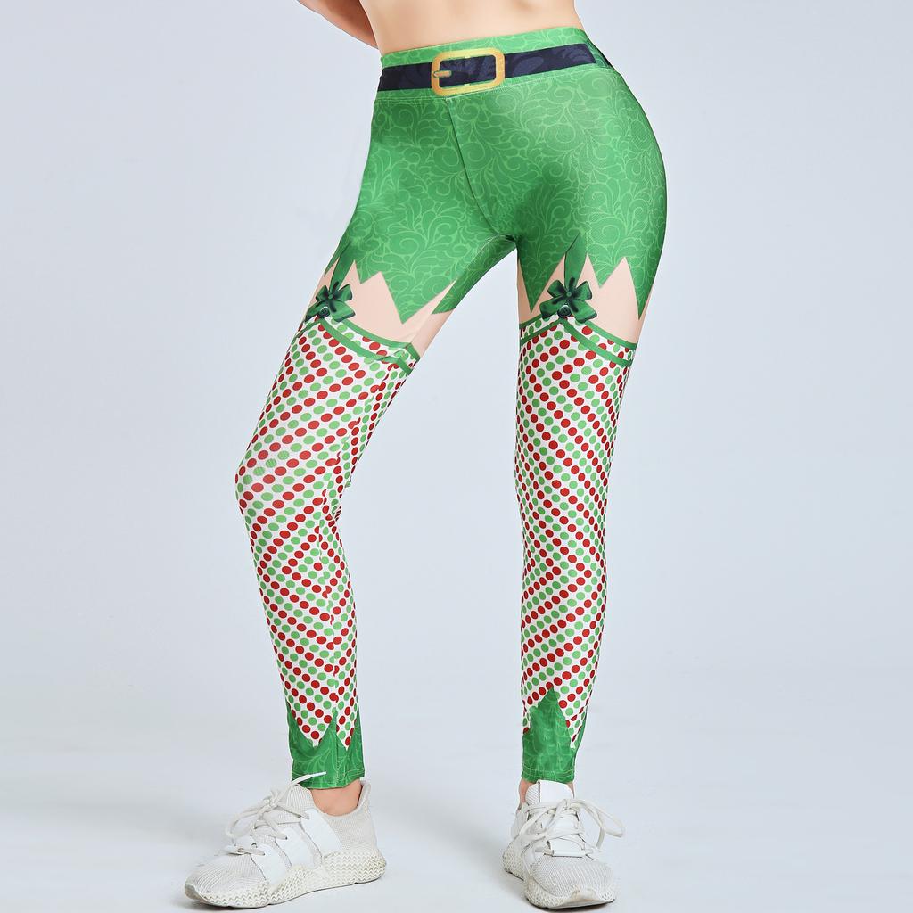 Christmas Digital Printing Sports Yoga Leggings Women's Pants