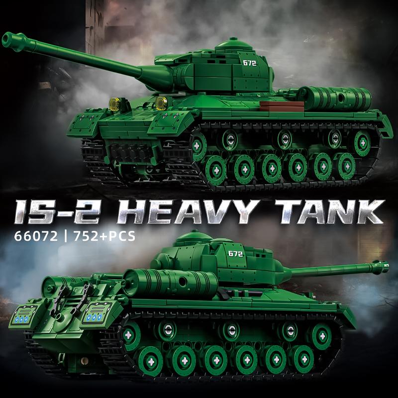 Kinderspielzeug Geschenk Bauspielzeug gepanzertes Fahrzeugmodell IS-2 schwerer Panzer kleine Bausteine