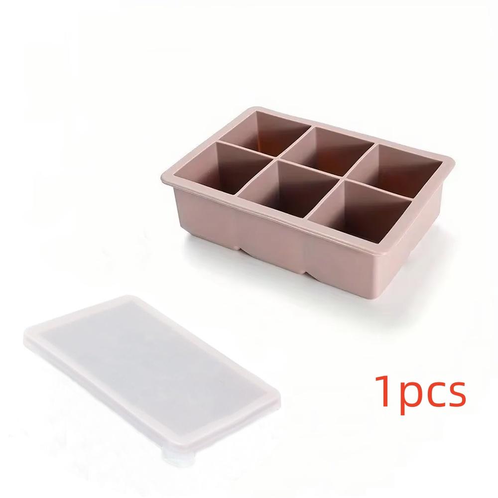 

Silicone Ice Cube Tray,Ice Cube Tray with Lid,BPA-Free Premium Silicone Ice Cube Tray for Chilled Drinks, Whisky, Cocktails розовый