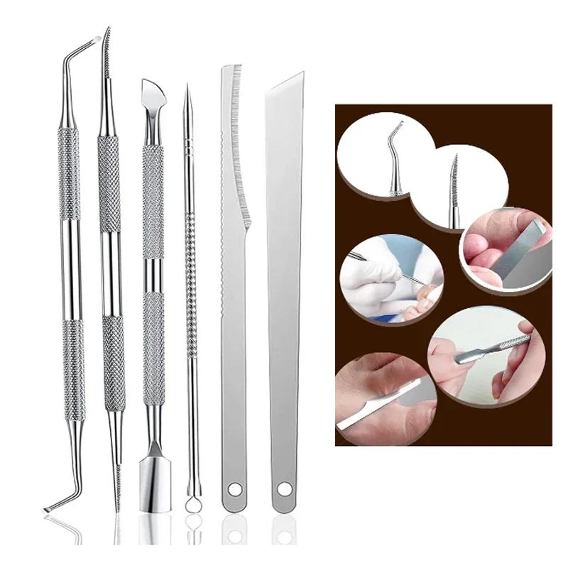 2/3/6/7pcs Stainless Steel Foot Knife Dead Skin Remover Toe Nail Shaver Callus Rasp for Pedicure Thick Hard Foot Care Tool Set