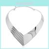 Fashion V Shaped Metal Women Collar Necklace With Geometric Design For Fashion Accessories