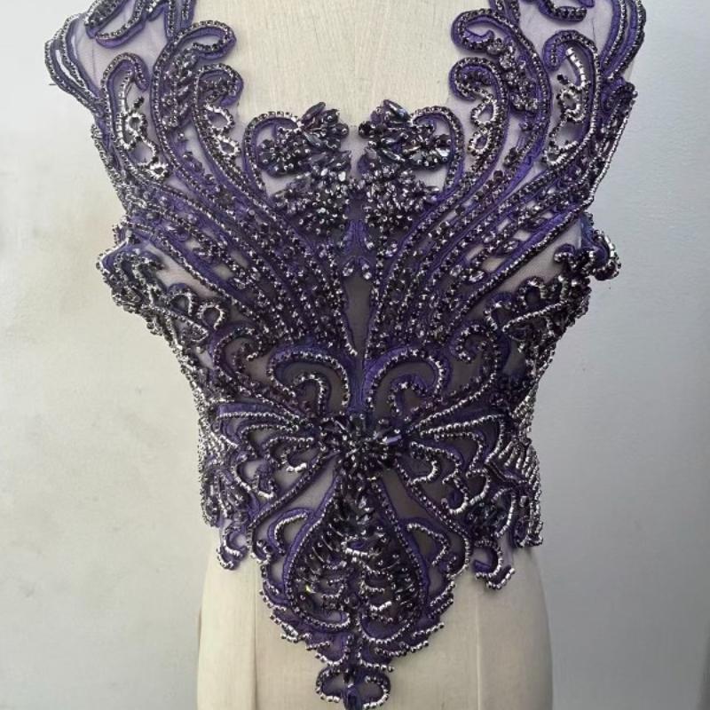 19 Barev Ručně Šité Korálky s Krystaly Krajka Našívací Nášivky s Kamínky na Korzet Šaty Dekorace pro Svatbu