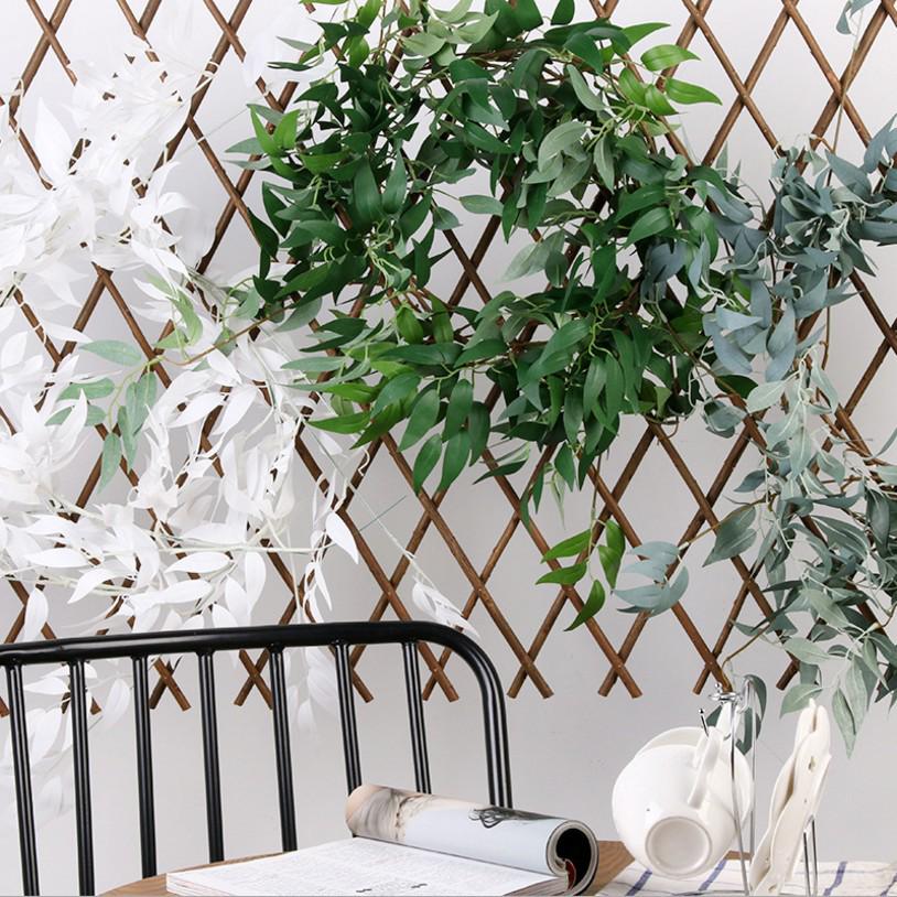 Artificial Rattan Willow Vine Garland Silk Greenery Leaves Home Wedding Decor