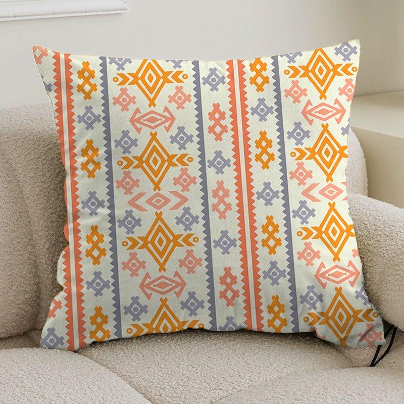 Double-sided bohemian print ethnic pillow cover sofa living room cushion cover geometric pillow square pillowcase
