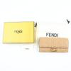FENDI Purse FFMetal Baguette Continental Leather Long Wallet with 3D FF 8M0251 Used
