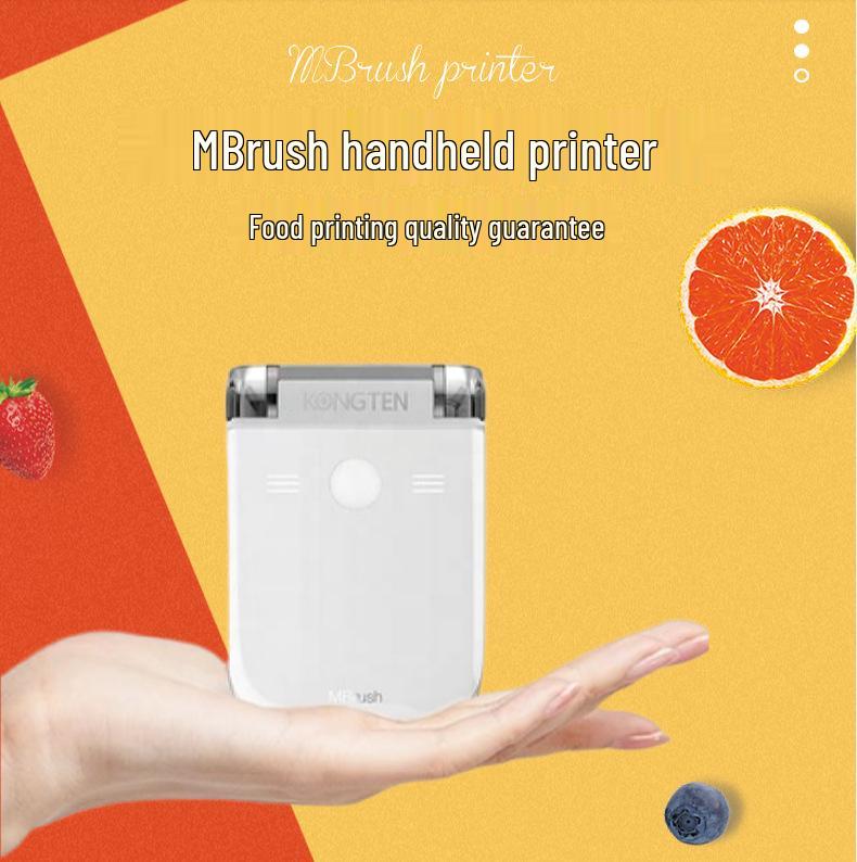 MBrush Lebensmittelechter Drahtloser Tintenstrahl-Minidrucker für Brot, Kuchen & Kekse