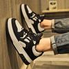 Men's shoes summer versatile trend casual niche black and white board shoes men's youth sports thick sole heightening small white tide shoes