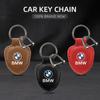 WKRA1 Car interior Logo Shield type Keychain Modeling Leather Key Ring For BMW M E90 E91 E92 E46 E60 E90 X1 X3 X5 E70 X5 1686