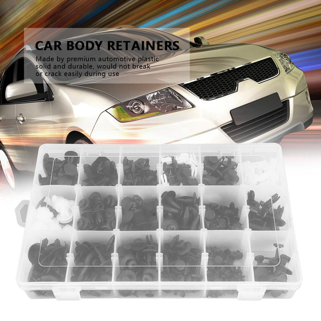 415Pcs 18 Sizes Assorted Clip Trim Car Push Pin Rivet Bumper Door Panel Retainer W  Screwdriver